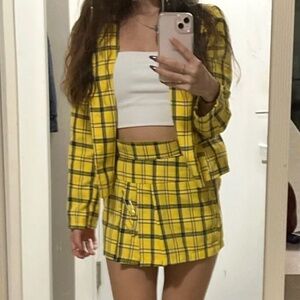 Clueless Cher Yellow Plaid Costume Outfit